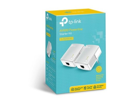 TP-LINK Powerline Adapters Kit TL-PA4010 KIT 600 Mbit/s, Ethernet LAN (RJ-45) ports 1x10/100