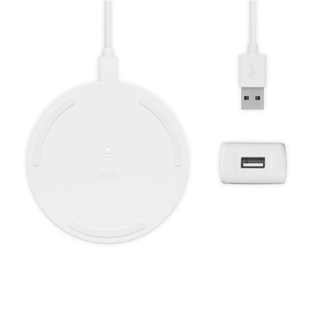 Belkin Wireless Charging Pad 15W + QC 3.0 24W Wall Charger BOOST CHARGE White Belkin Wireless Charging Pad 15W + QC 3.0 24W Wall Charger BOOST CHARGE White