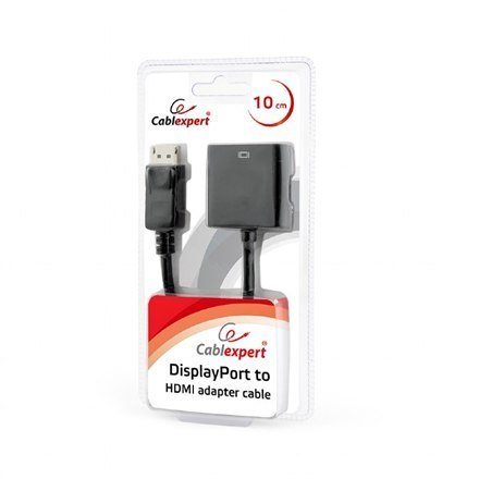 Cablexpert DisplayPort to HDMI adapter cable, Black Cablexpert DisplayPort to HDMI adapter cable, Black