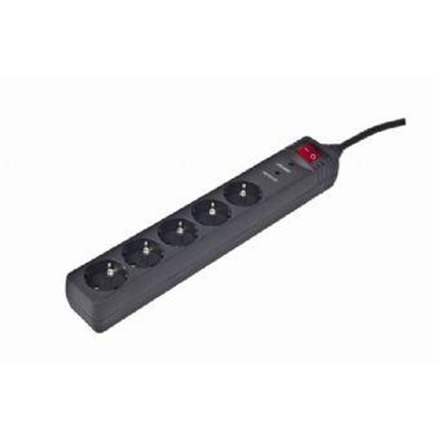 EnerGenie Surge Protector SPG5-C-15/ 4.5 m/ 5 Sockets/ Black EnerGenie Surge Protector SPG5-C-15/ 4.5 m/ 5 Sockets/ Black