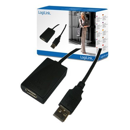 Logilink USB 2.0 repeater 5m USB A female, USB A Logilink USB 2.0 repeater 5m USB A female, USB A
