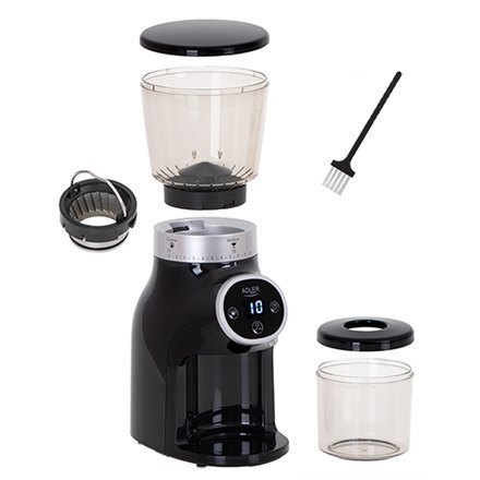 Adler Coffee Grinder AD 4450 Burr 300 W, Coffee beans capacity 300 g, Number of cups 1-10 pc(s), Black Adler Coffee Grinder AD 4450 Burr 300 W, Coffee beans capacity 300 g, Number of cups 1-10 pc(s), Black