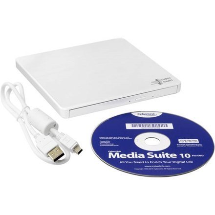 H.L Data Storage Ultra Slim Portable DVD-Writer GP60NW60 Interface USB 2.0, DVD±R/RW, CD read speed 24 x, CD write speed 24 x, W H.L Data Storage Ultra Slim Portable DVD-Writer GP60NW60 Interface USB 2.0, DVD±R/RW, CD read speed 24 x, CD write speed 24 x, W