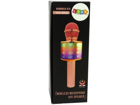 Mikrofon Bezprzewodowy USB Głośnik Nagrywanie Karaoke Model WS-858 Różowe Złoto Mikrofon Bezprzewodowy USB Głośnik Nagrywanie Karaoke Model WS-858 Różowe Złoto