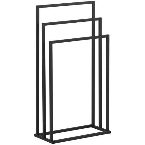 Stojak wieszak na 3 ręczniki wolnostojący podłogowy STAL 45 x 21.5 x 84 cm ciemnoszary Stojak wieszak na 3 ręczniki wolnostojący podłogowy STAL 45 x 21.5 x 84 cm ciemnoszary