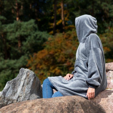 Bluzair Bluza Koc Hoodie Oversize Polska Różowy Bluzair Bluza Koc Hoodie Oversize Polska Różowy