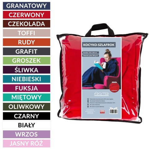Kocyk Szlafrok Śliwka koc rękawami polar POLSKI Kocyk Szlafrok Śliwka koc rękawami polar POLSKI