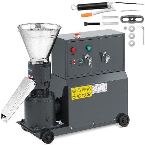 Peleciarka granulator maszyna do pelletu trocin paszy mobilna 3 kW 400 V 100 kg/h śr. 120 mm Peleciarka granulator maszyna do pelletu trocin paszy mobilna 3 kW 400 V 100 kg/h śr. 120 mm