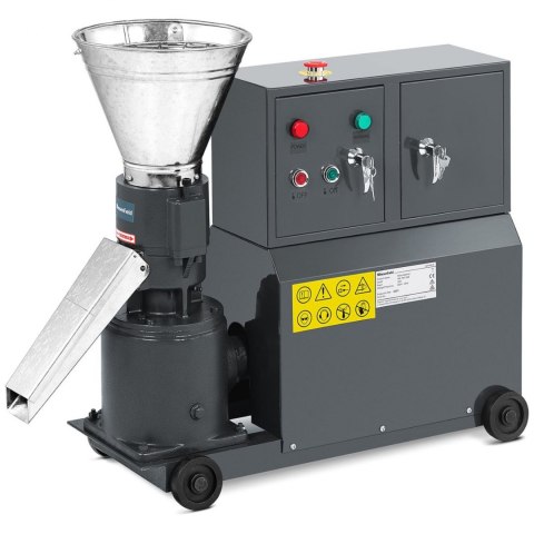 Peleciarka granulator maszyna do pelletu trocin paszy mobilna 3 kW 400 V 100 kg/h śr. 120 mm Peleciarka granulator maszyna do pelletu trocin paszy mobilna 3 kW 400 V 100 kg/h śr. 120 mm