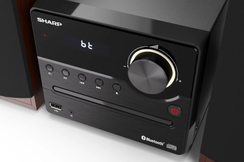 Sharp XL-B512(BR) Hi-Fi Micro System, CD/FM/USB/Bluetooth v5.0, 45W, Brown