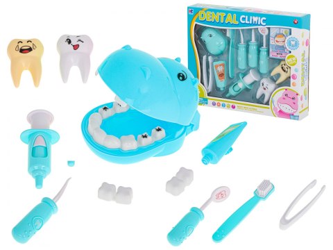 Dentysta zestaw lekarski hipopotam niebieski Dentysta zestaw lekarski hipopotam niebieski
