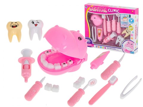 Dentysta zestaw lekarski hipopotam różowy Dentysta zestaw lekarski hipopotam różowy